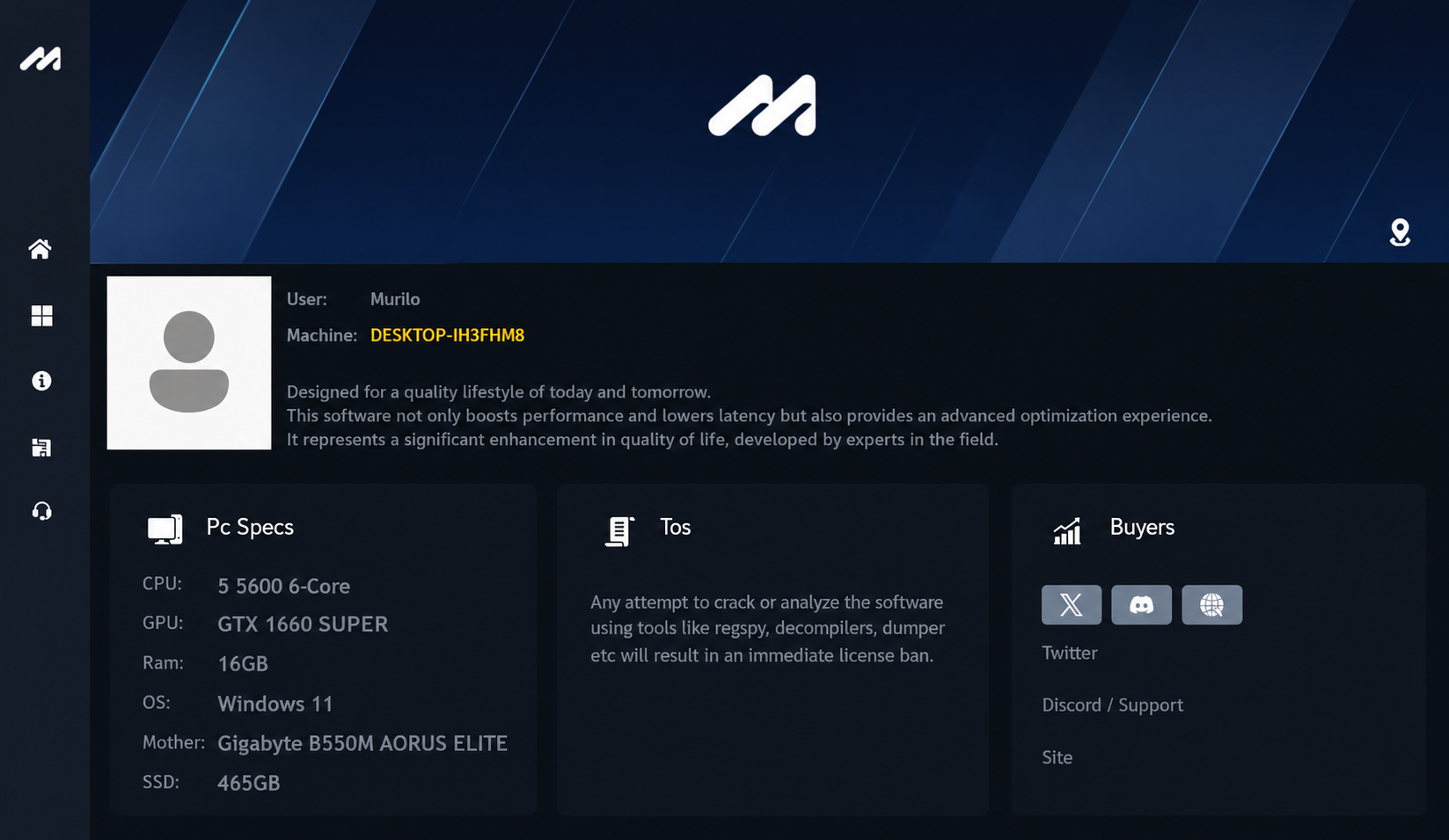 MuzyTweaks Interface